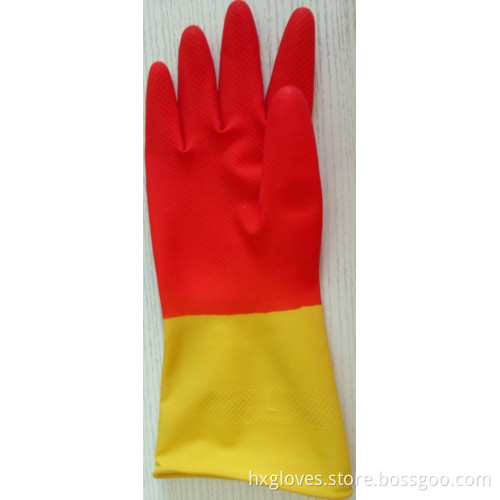 Bi-Colour Household Latex Gloves